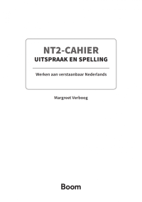 NT2-Cahier Uitspraak en spelling